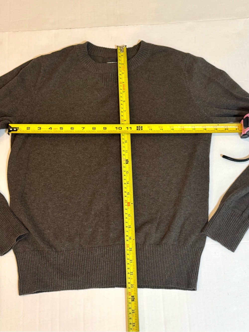 PACT Organic Cotton Crewneck Sweater Womens M Oatmeal Brown Minimalist Capsule - Picture 9 of 9
